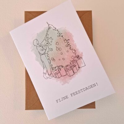 Wenskaart Feestdagen Kerstboom